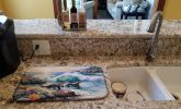Coastal Wildlife Seals Dish Drying Mat Absorbent Dish Drying Mat Pad for Kitchen Counter Dish Drainer Mat for Countertop, 14 x 21", Multicolor